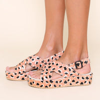Sum Sandal in Peach Cheetah