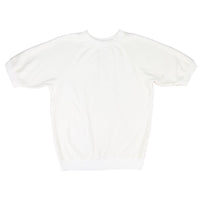 Shaggy Short Sleeve Sweatshirt in Washed White