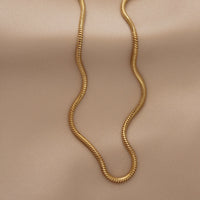 Thick Snake Chain in 14K Plated Gold