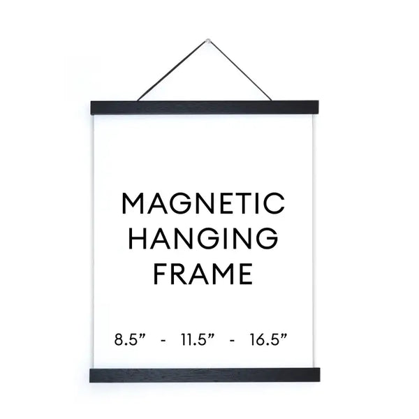Magnetic Wood Poster Frame in Black