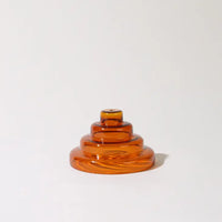 Glass Meso Incense Holder in Amber