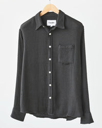 Macro Plaid Shirt in Double Black