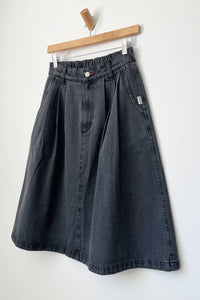 Farm Girl Skirt in Black Denim