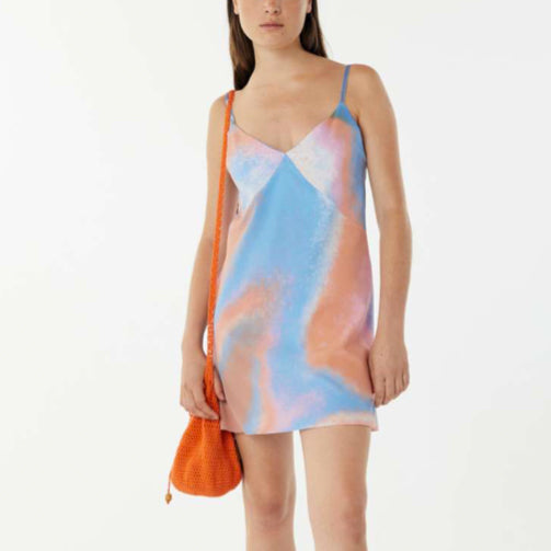 Sara Tie Dye Silk Mini Dress