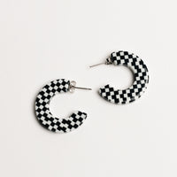 Ray Hoops in Black and White Checkered