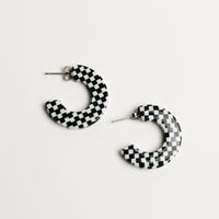 Ray Hoops in Black and White Checkered