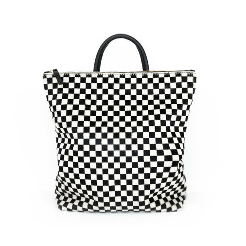 Cowhide Backpack in Checkered
