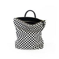 Cowhide Backpack in Checkered