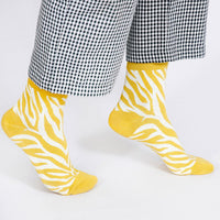 Zebra Socks in Yellow