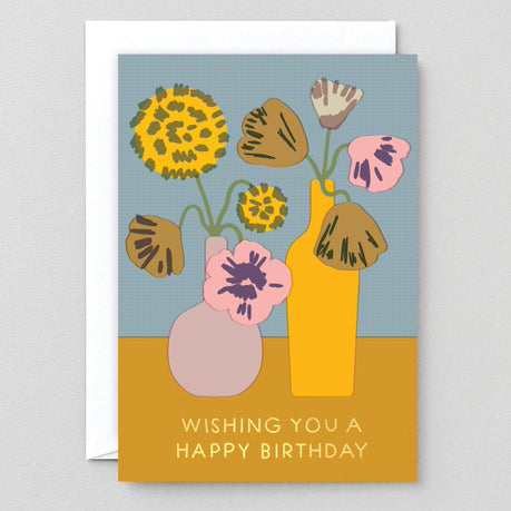 Flowers in Vase Birthday Card